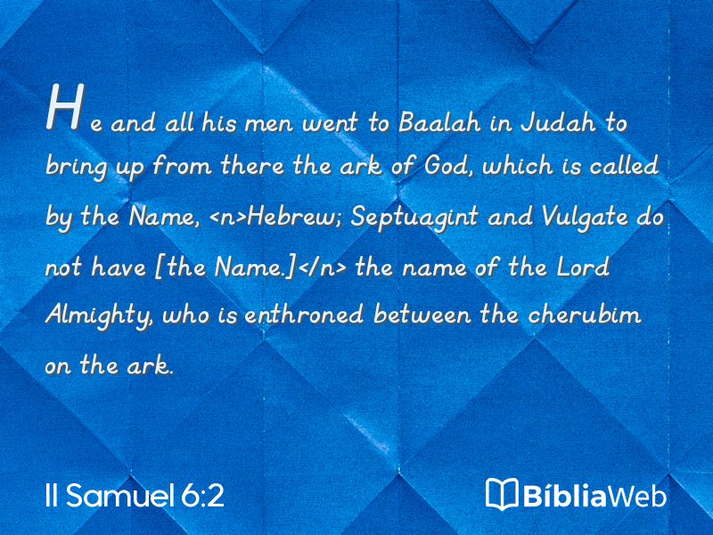 II Samuel 6:2 em imagem para compartilhar