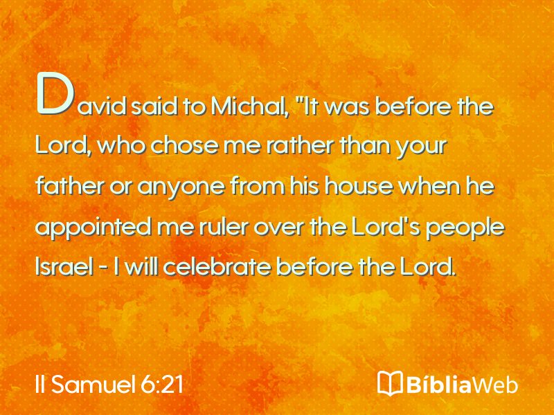 II Samuel 6:21 em imagem para compartilhar