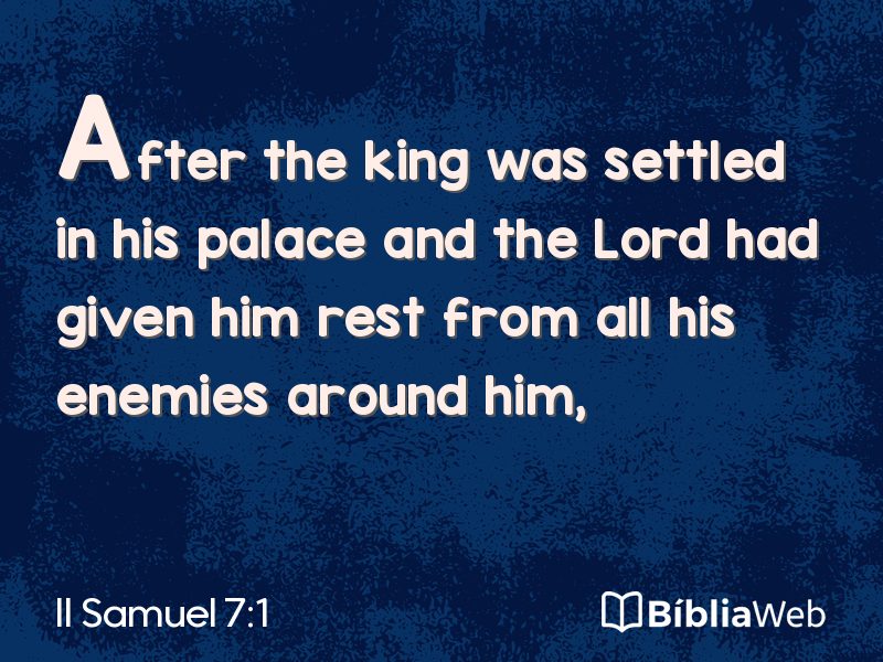 II Samuel 7:1 em imagem para compartilhar