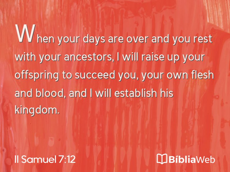 II Samuel 7:12 em imagem para compartilhar