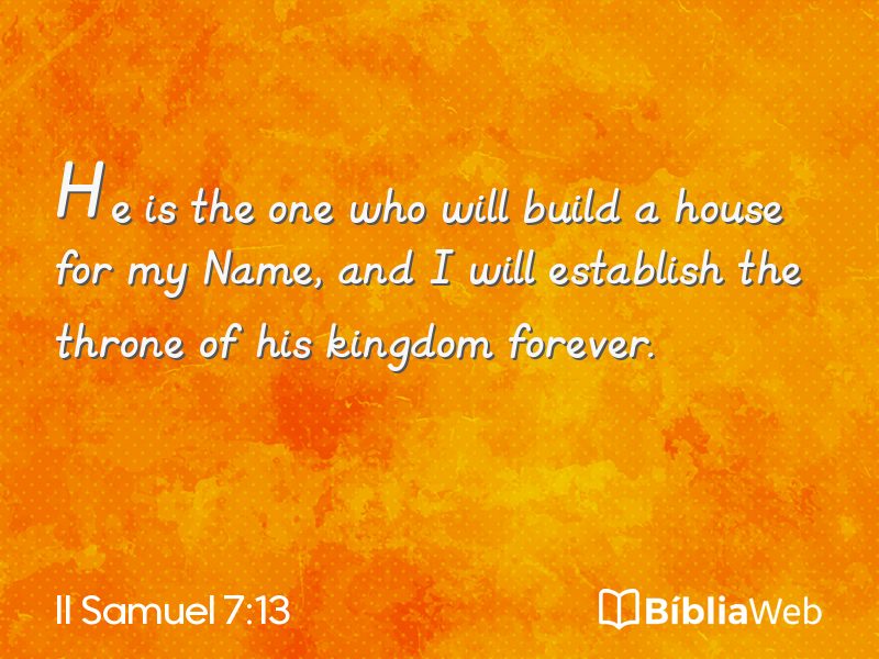 II Samuel 7:13 em imagem para compartilhar
