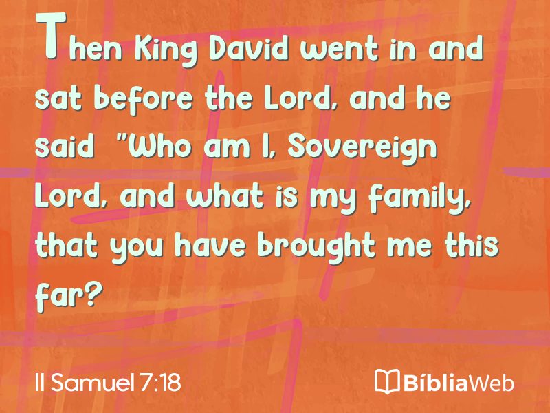 II Samuel 7:18 em imagem para compartilhar