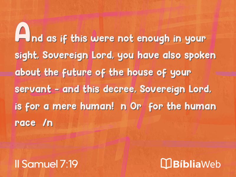 II Samuel 7:19 em imagem para compartilhar