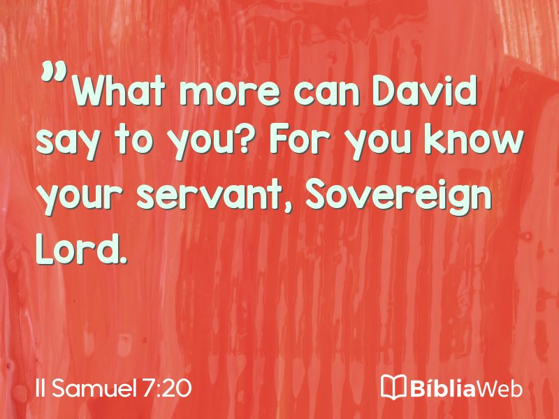 II Samuel 7:20 em imagem para compartilhar