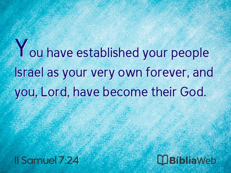 II Samuel 7:24 em imagem para compartilhar