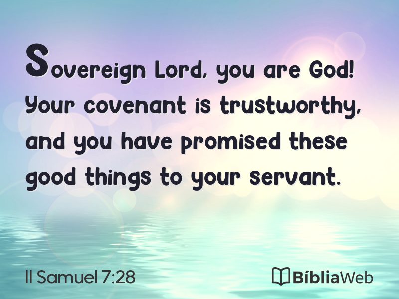II Samuel 7:28 em imagem para compartilhar
