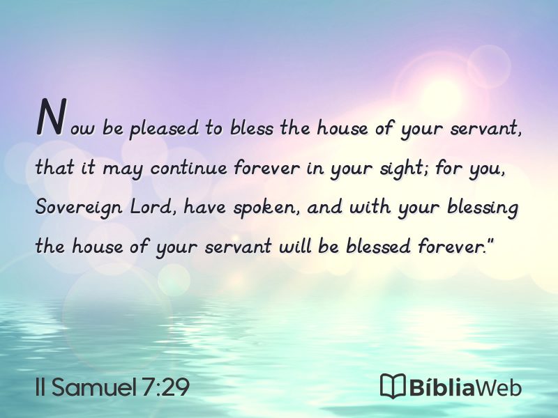 II Samuel 7:29 em imagem para compartilhar