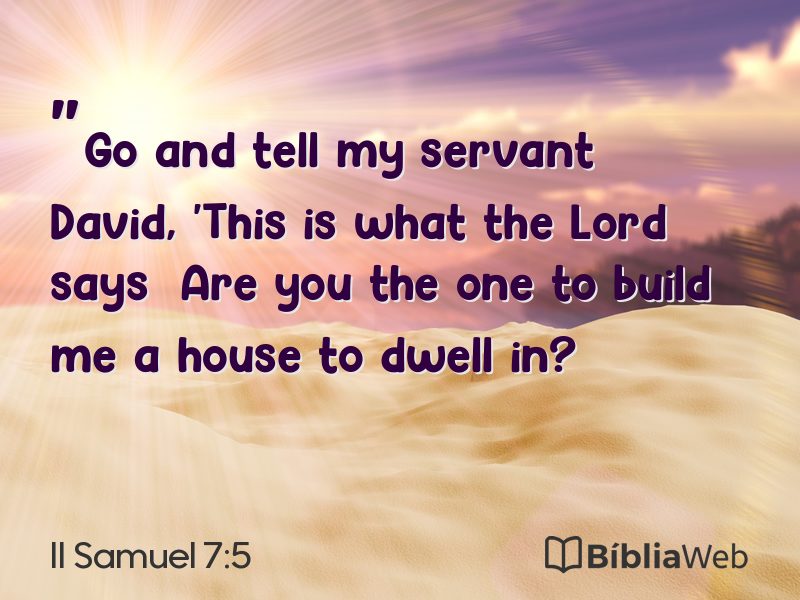II Samuel 7:5 em imagem para compartilhar