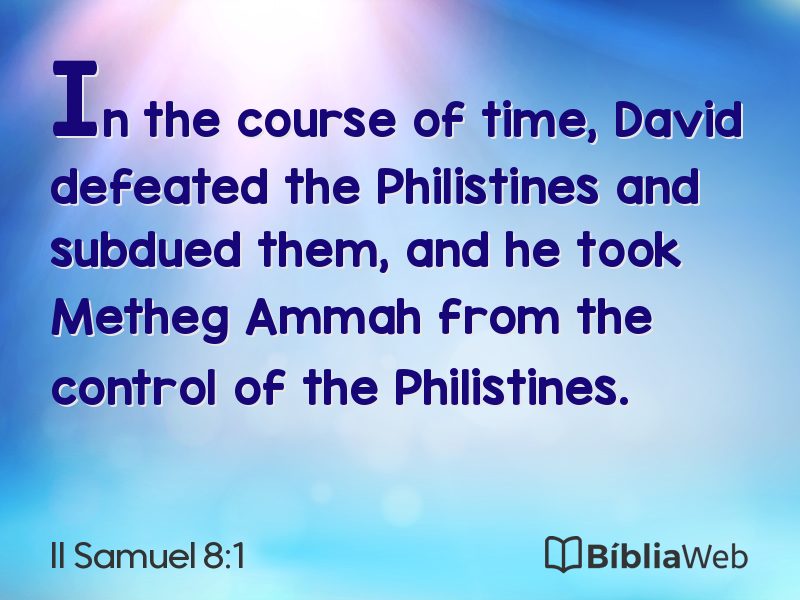 II Samuel 8:1 em imagem para compartilhar