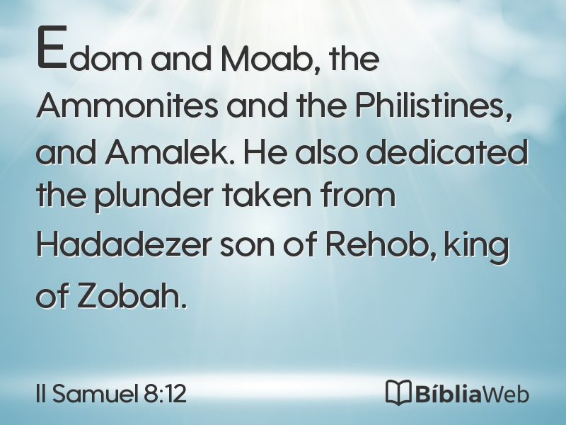 II Samuel 8:12 em imagem para compartilhar
