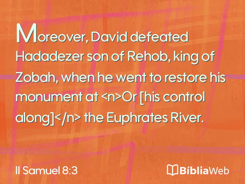 II Samuel 8:3 em imagem para compartilhar