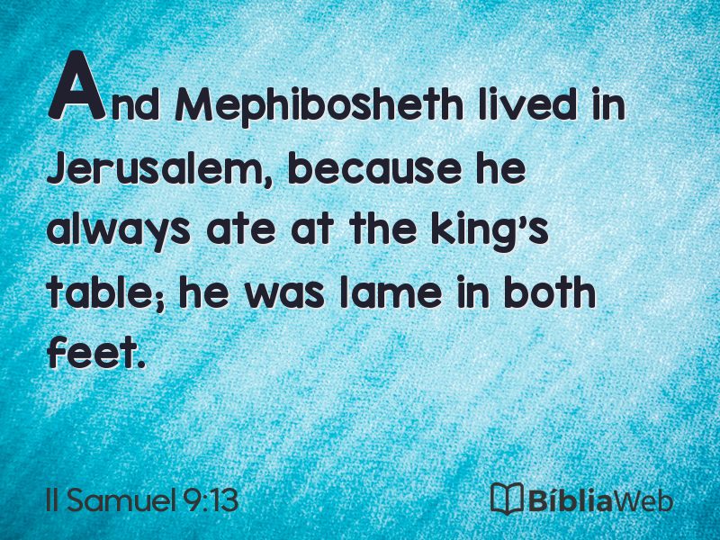 II Samuel 9:13 em imagem para compartilhar