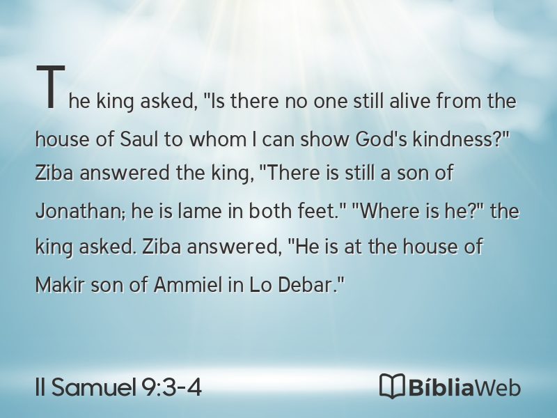 II Samuel 9:3-4 em imagem para compartilhar
