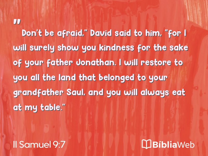 II Samuel 9:7 em imagem para compartilhar