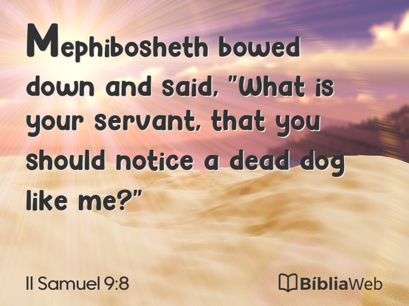 II Samuel 9:8 em imagem para compartilhar