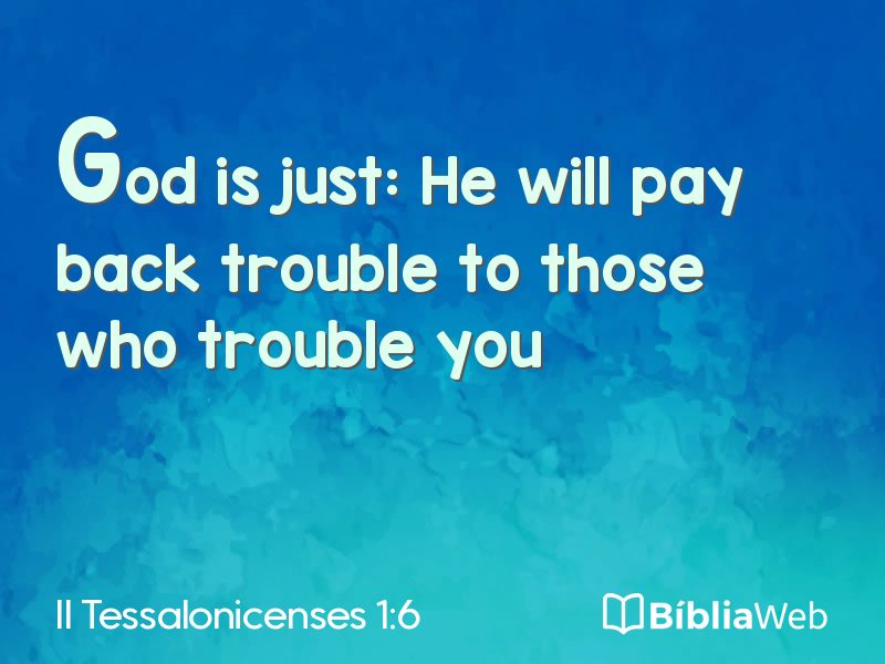 II Tessalonicenses 1:6 em imagem para compartilhar