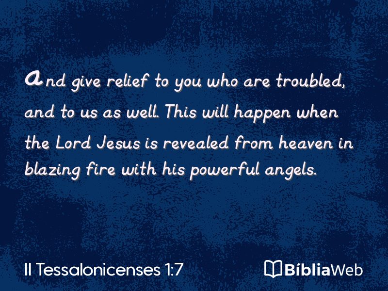II Tessalonicenses 1:7 em imagem para compartilhar
