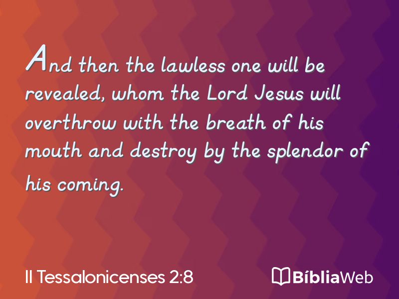 II Tessalonicenses 2:8 em imagem para compartilhar