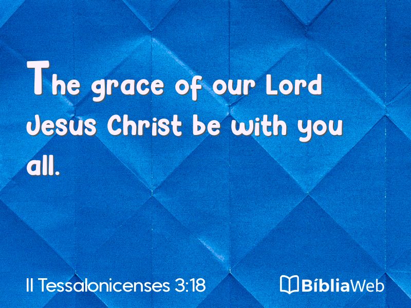 II Tessalonicenses 3:18 em imagem para compartilhar