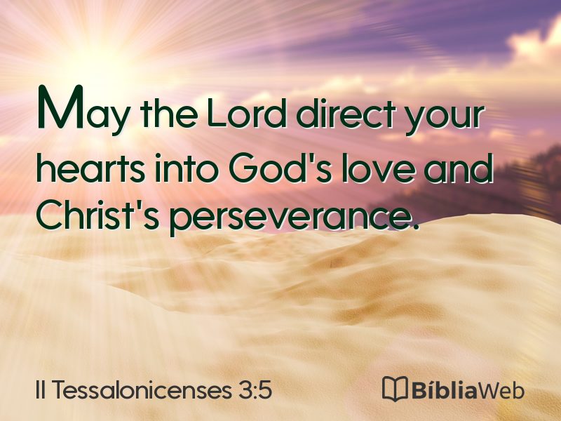 II Tessalonicenses 3:5 em imagem para compartilhar