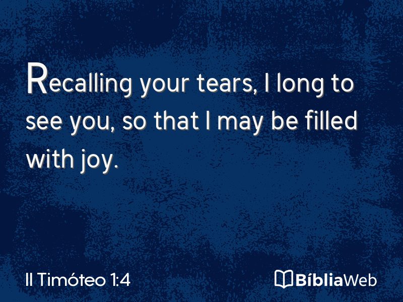II Timóteo 1:4 em imagem para compartilhar
