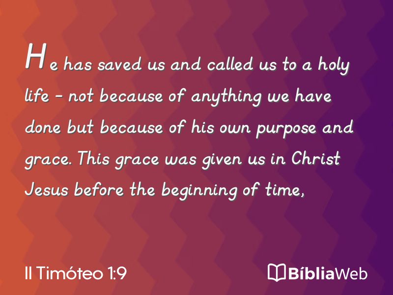 II Timóteo 1:9 em imagem para compartilhar