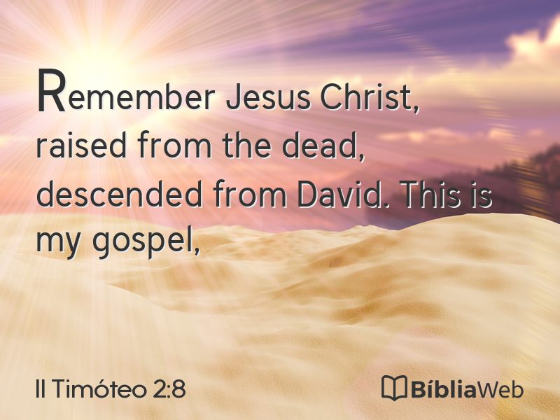 II Timóteo 2:8 em imagem para compartilhar