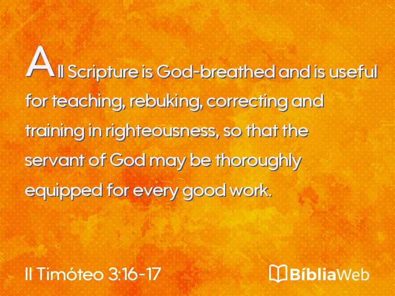 II Timóteo 3:16-17 em imagem para compartilhar