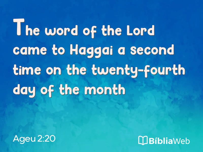 Ageu 2:20 em imagem para compartilhar