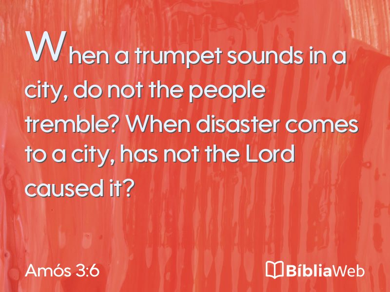 Amós 3:6 em imagem para compartilhar