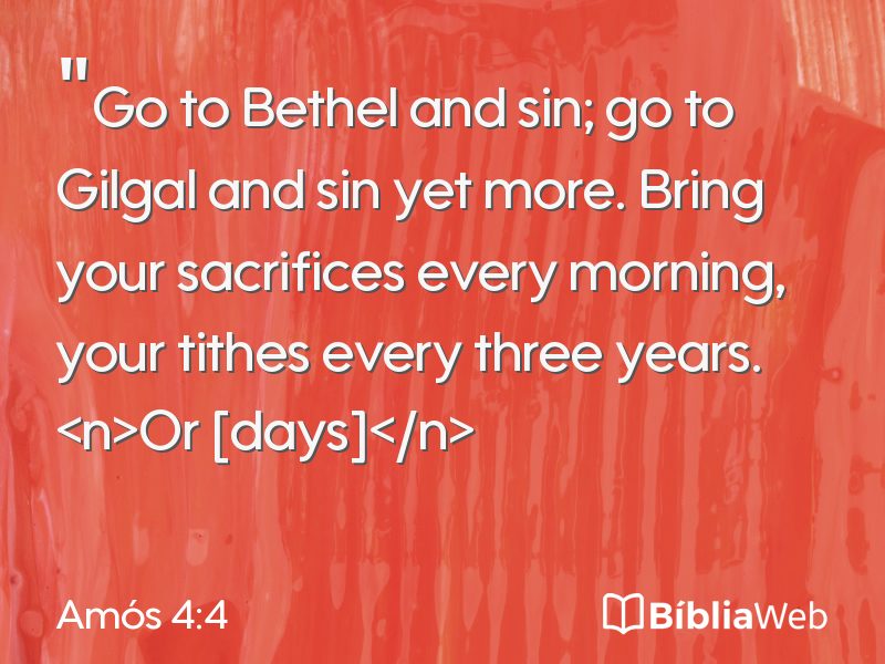 Amós 4:4 em imagem para compartilhar