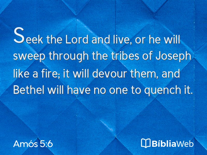 Amós 5:6 em imagem para compartilhar