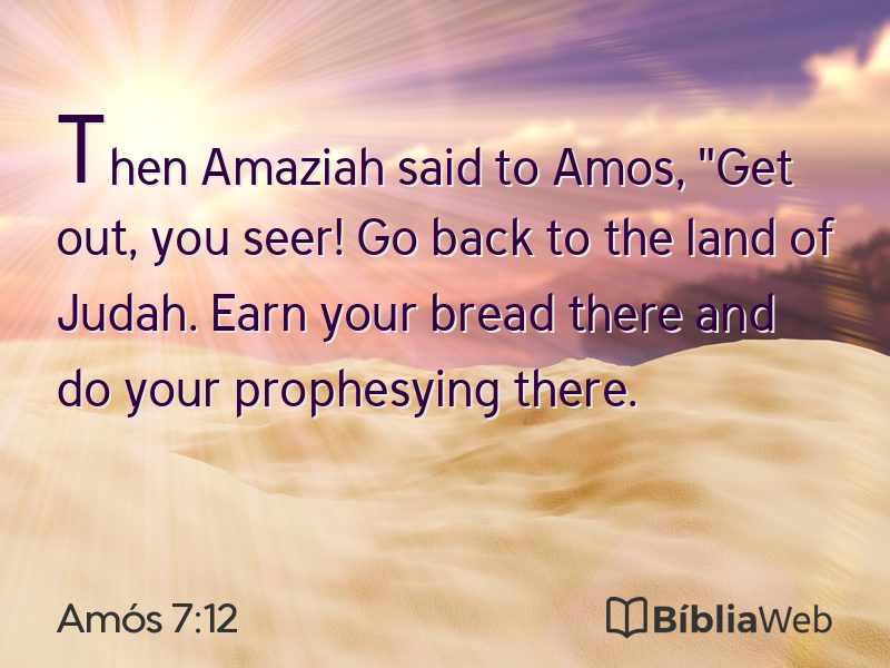 Amós 7:12 em imagem para compartilhar