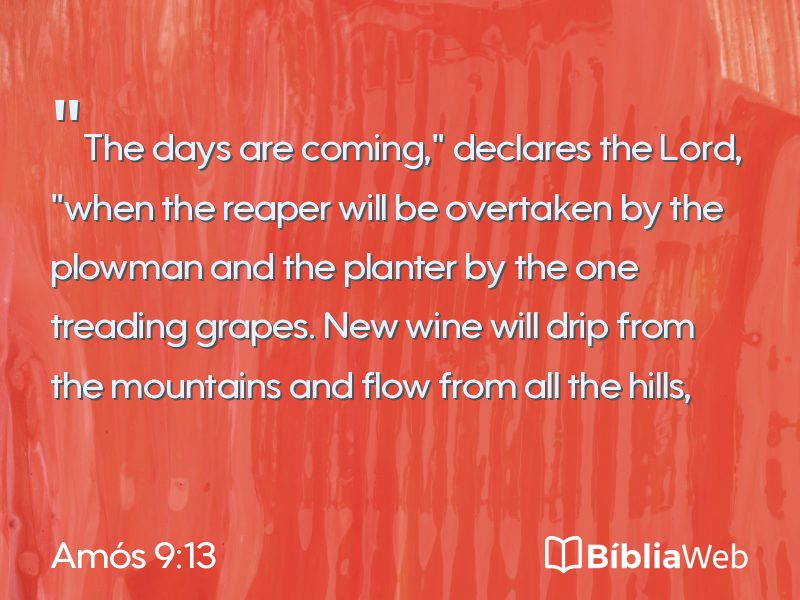 Amós 9:13 em imagem para compartilhar