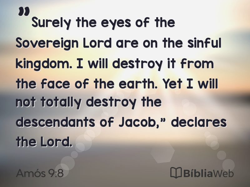 Amós 9:8 em imagem para compartilhar