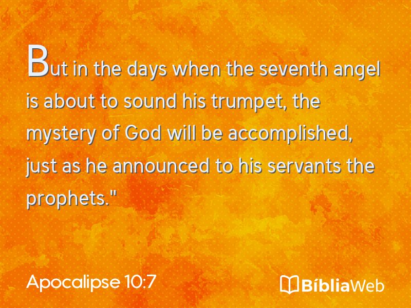 Apocalipse 10:7 em imagem para compartilhar