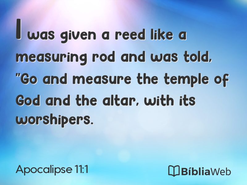 Apocalipse 11:1 em imagem para compartilhar
