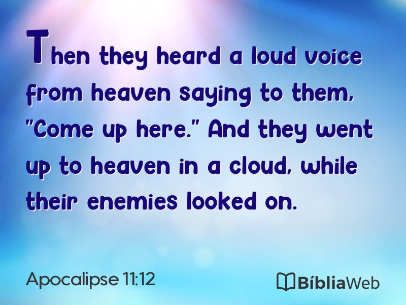 Apocalipse 11:12 em imagem para compartilhar