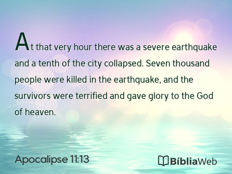 Apocalipse 11:13 em imagem para compartilhar