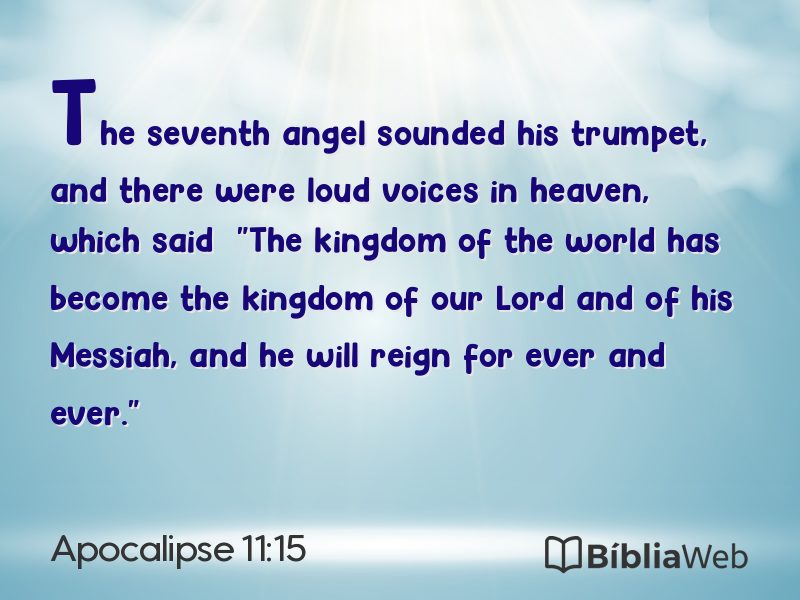 Apocalipse 11:15 em imagem para compartilhar