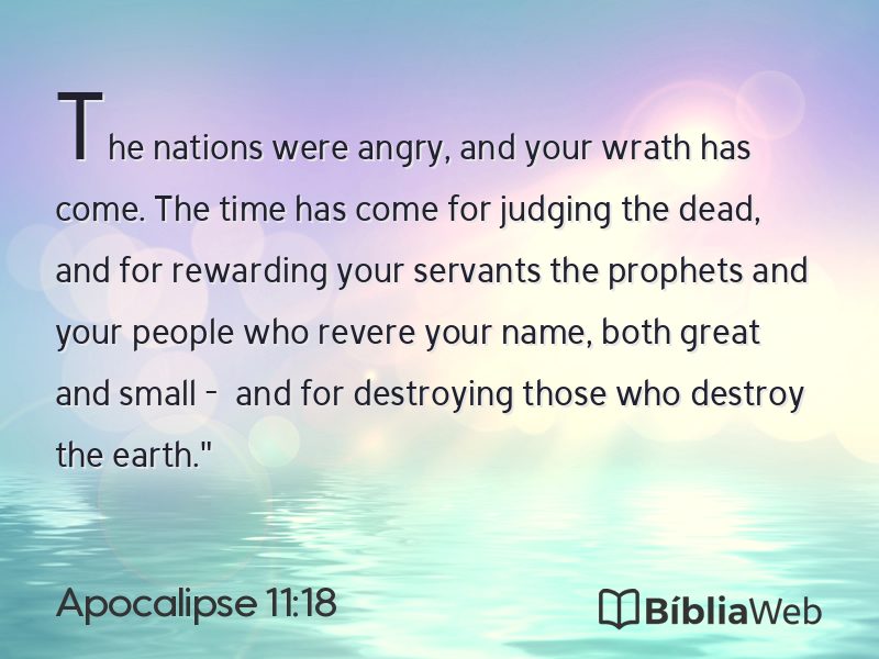 Apocalipse 11:18 em imagem para compartilhar
