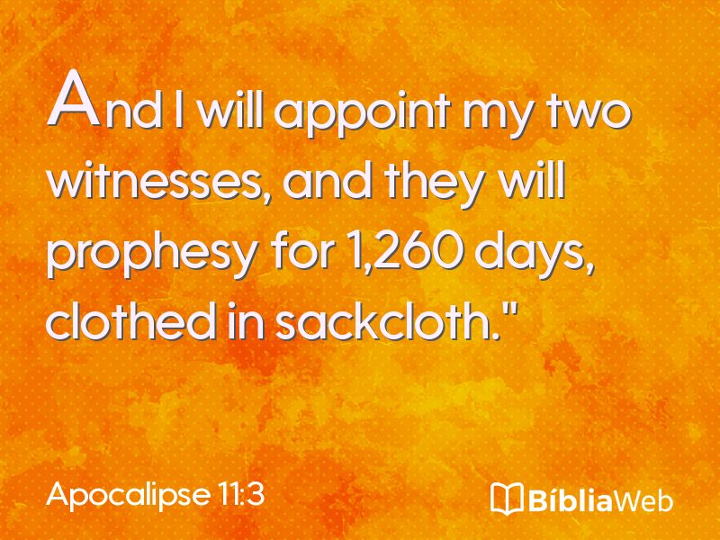 Apocalipse 11:3 em imagem para compartilhar