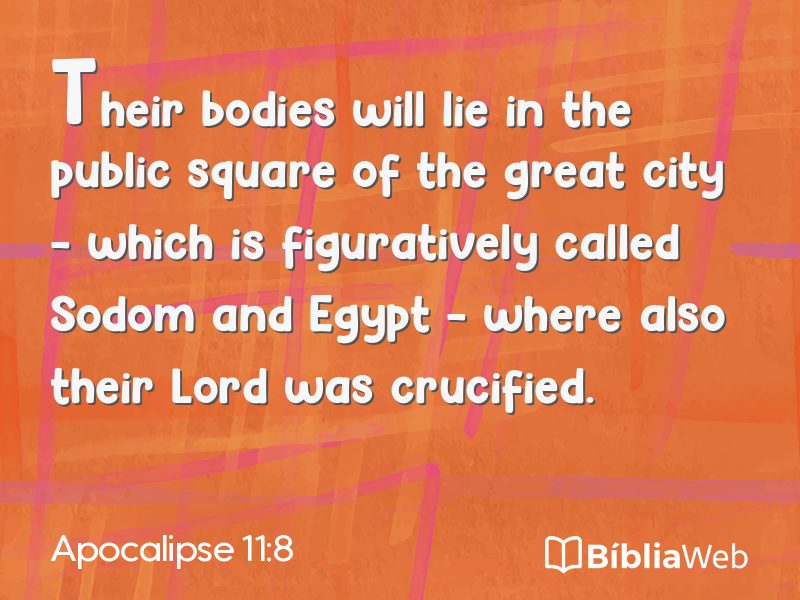 Apocalipse 11:8 em imagem para compartilhar