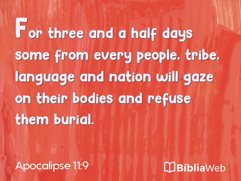 Apocalipse 11:9 em imagem para compartilhar
