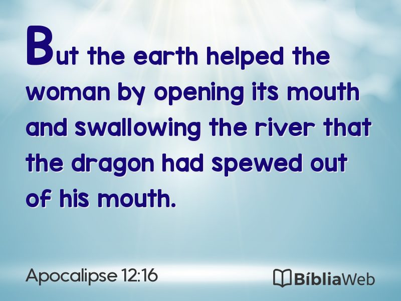Apocalipse 12:16 em imagem para compartilhar
