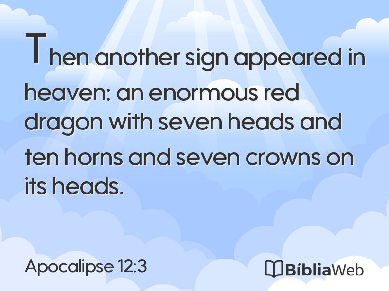 Apocalipse 12:3 em imagem para compartilhar