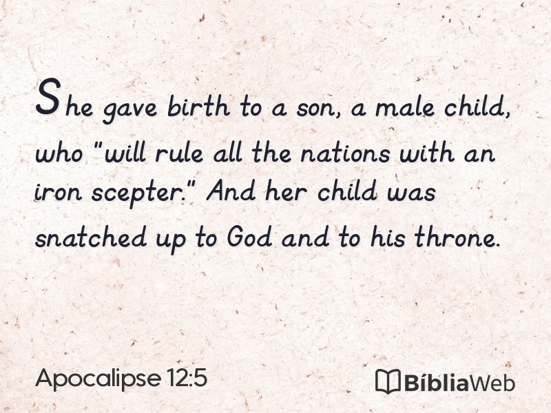 Apocalipse 12:5 em imagem para compartilhar