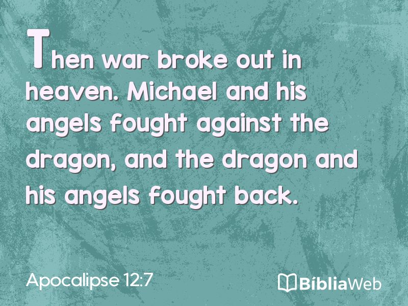 Apocalipse 12:7 em imagem para compartilhar
