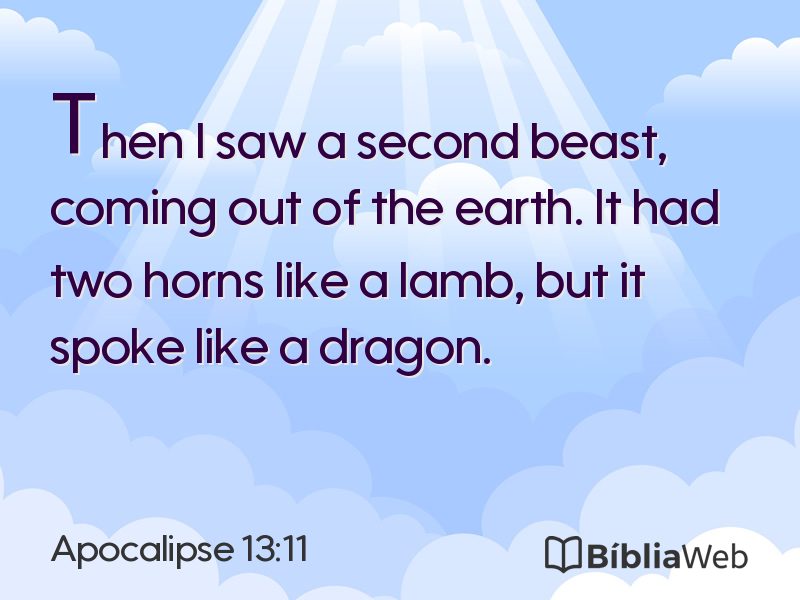 Apocalipse 13:11 em imagem para compartilhar