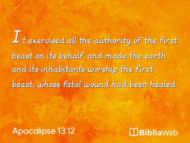 Apocalipse 13:12 em imagem para compartilhar